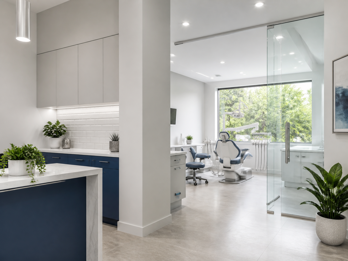 Modern dental clinic workspace